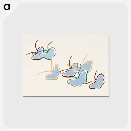 アートポストカード-Japanese butterfly - 神坂 雪佳 Postcard.