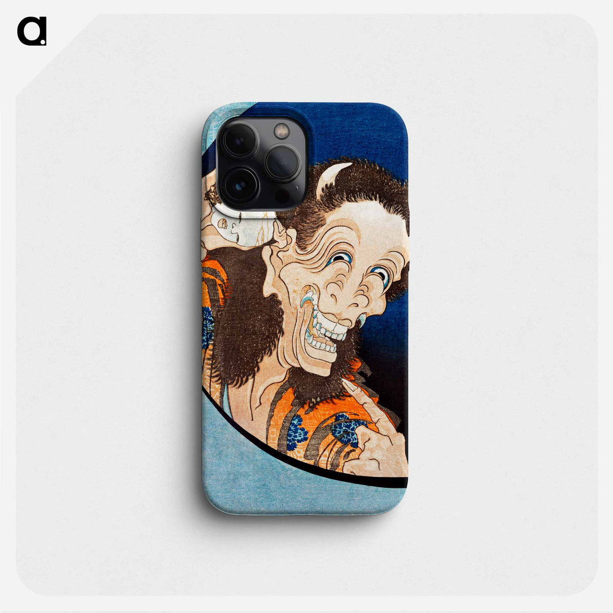 Laughing Demoness - Katsushika Hokusai Phone Case.