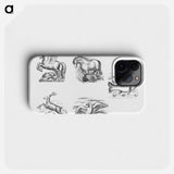 Pegasus, horse, fish, deer and gull - レオ ゲステル Phone Case.