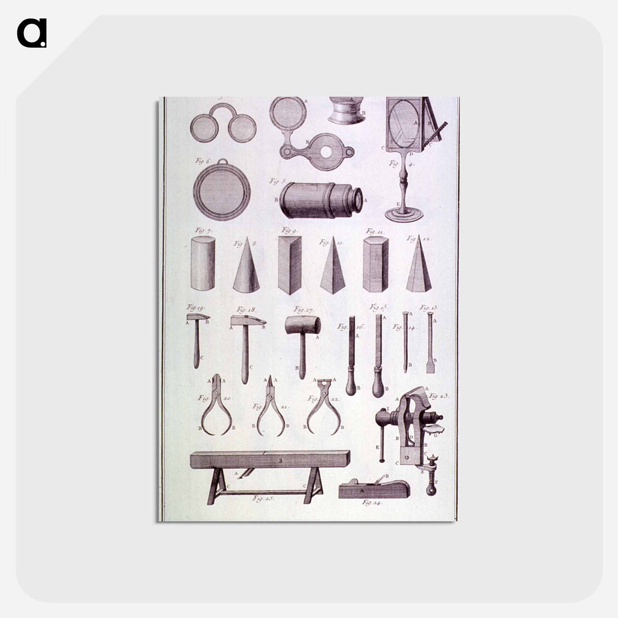 アートポストカード-Lunetier, Ouvrages et Outils
 - 国立医学図書館 Postcard.