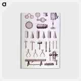 アートポストカード-Lunetier, Ouvrages et Outils
 - 国立医学図書館 Postcard.