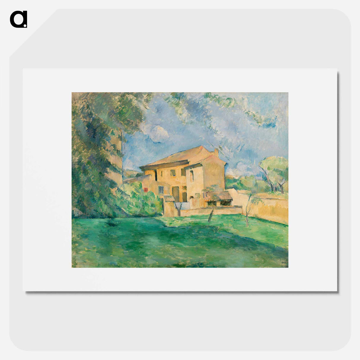 The Farm at the Jas de Bouffan - Paul Cezanne Poster.