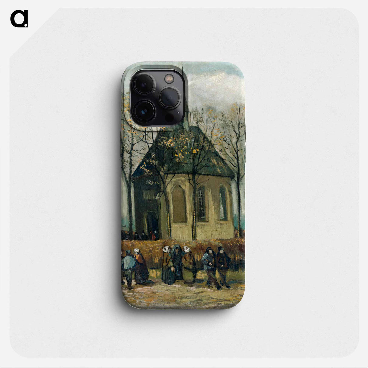 Congregation Leaving the Reformed Church in Nuenen - フィンセント ファン ゴッホ Phone Case.