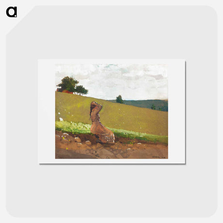 アートポストカード-The Green Hill - ウィンスロー ホーマー Postcard.