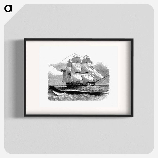 アートポスター-The Great Sea-Serpent When First Seen From H.M.S Daedalus
 - 大英図書館 Poster.