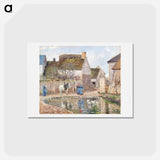 アートポストカード-A Pond in Ennery - カミーユ ピサロ Postcard.