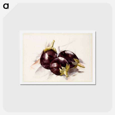アートポストカード-Eggplants - チャールズ デムス Postcard.