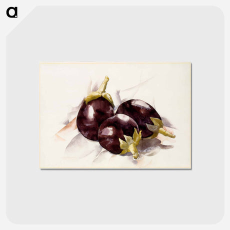アートポストカード-Eggplants - チャールズ デムス Postcard.
