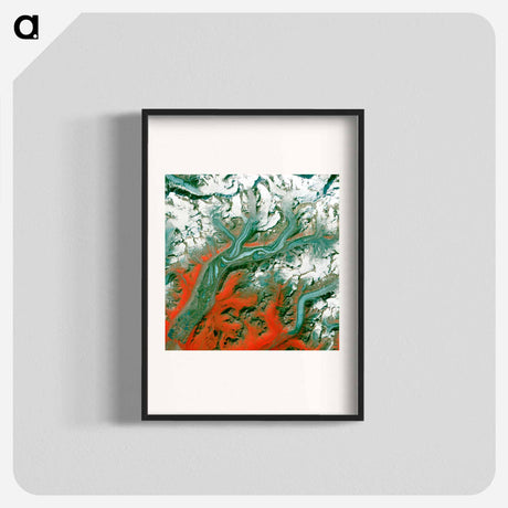 アートポスター-Sustina Glacier, Alaska Range
 - 上空からの地球 Poster.