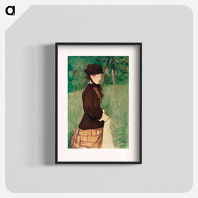 アートポスター-Young Woman in a Garden - エドゥアール マネ Poster.
