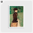 アートポストカード-Young Woman in a Garden - エドゥアール マネ Postcard.
