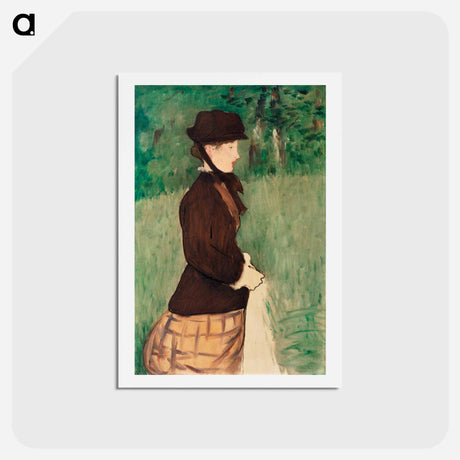 アートポストカード-Young Woman in a Garden - エドゥアール マネ Postcard.