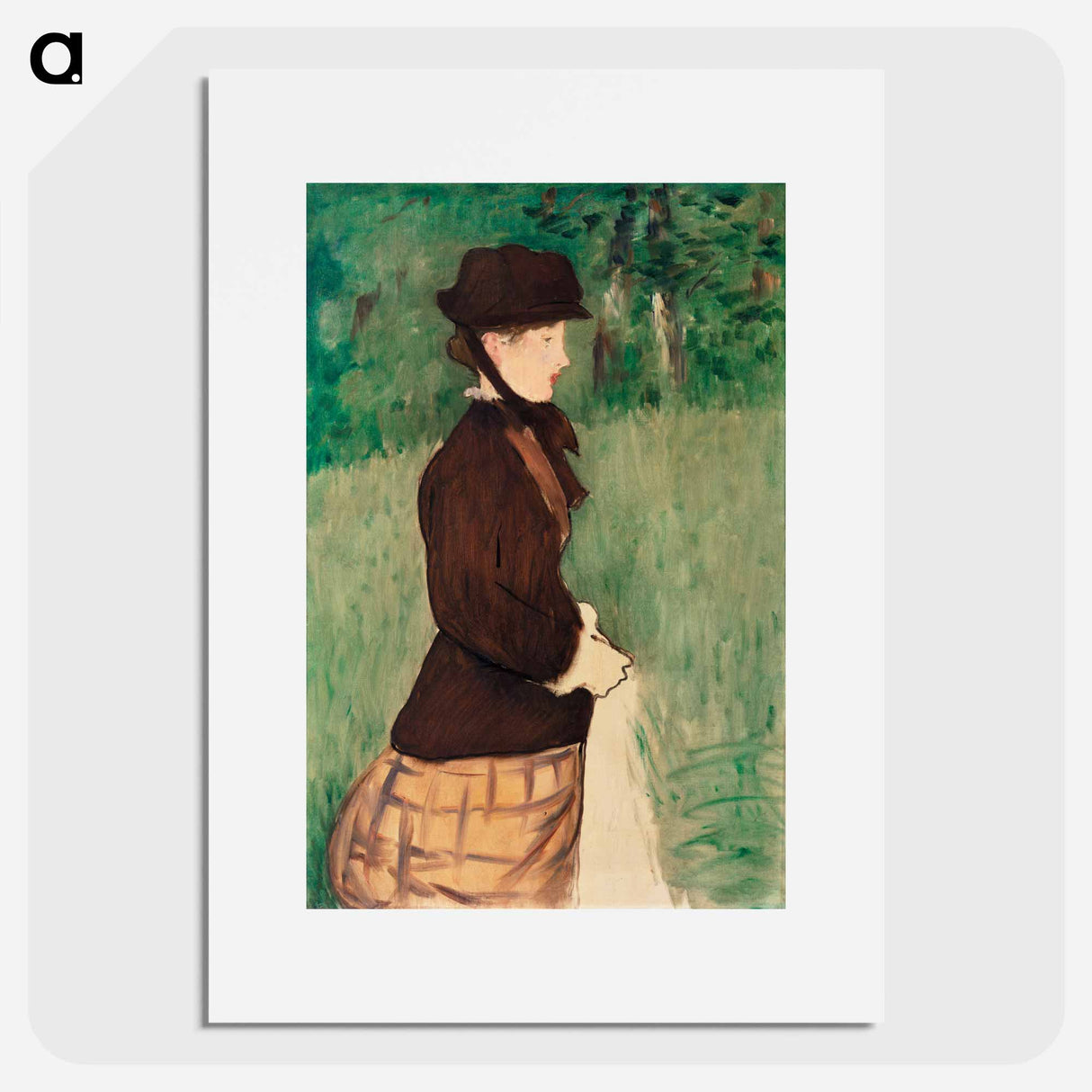 Young Woman in a Garden - Édouard Manet Poster.