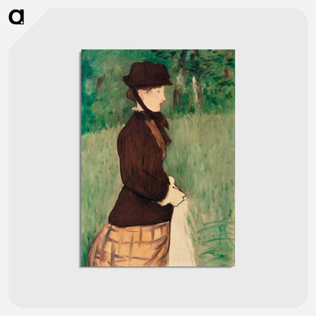 アートポストカード-Young Woman in a Garden - エドゥアール マネ Postcard.