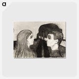 アートポストカード-Attraction II - エドヴァルド ムンク Postcard.