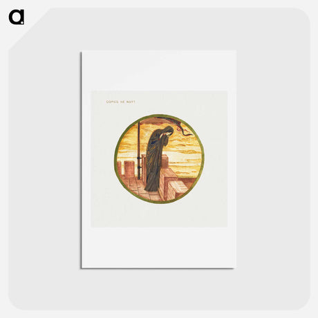 アートポストカード-Comes he not? from The Flower Book - エドワード バーン ジョーンズ Postcard.