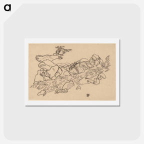 アートポストカード-Mountain Stream - エゴン シーレ Postcard.