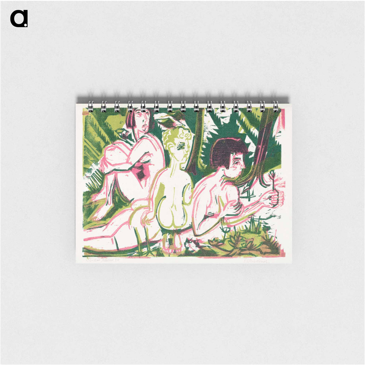 Nude Women with a Child in the Forest - エルンスト ルートヴィヒ キルヒナー Memo.