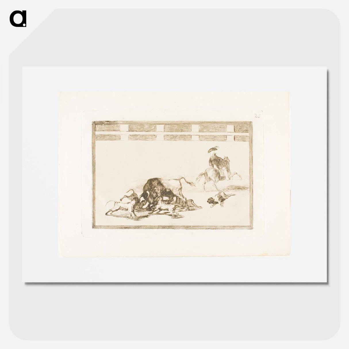 They Loose Dogs on the Bull - Francisco de Goya Poster.