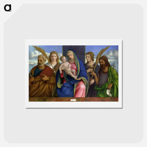 アートポストカード-Madonna And Child With Saints - ジョヴァンニ ベッリーニ Postcard.