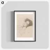 Portrait of a Young Woman Reclining - グスタフ クリムト Poster.