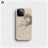 Portrait of a Young Woman Reclining - グスタフ クリムト Phone Case.