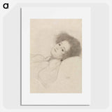 Portrait of a Young Woman Reclining - グスタフ クリムト Poster.