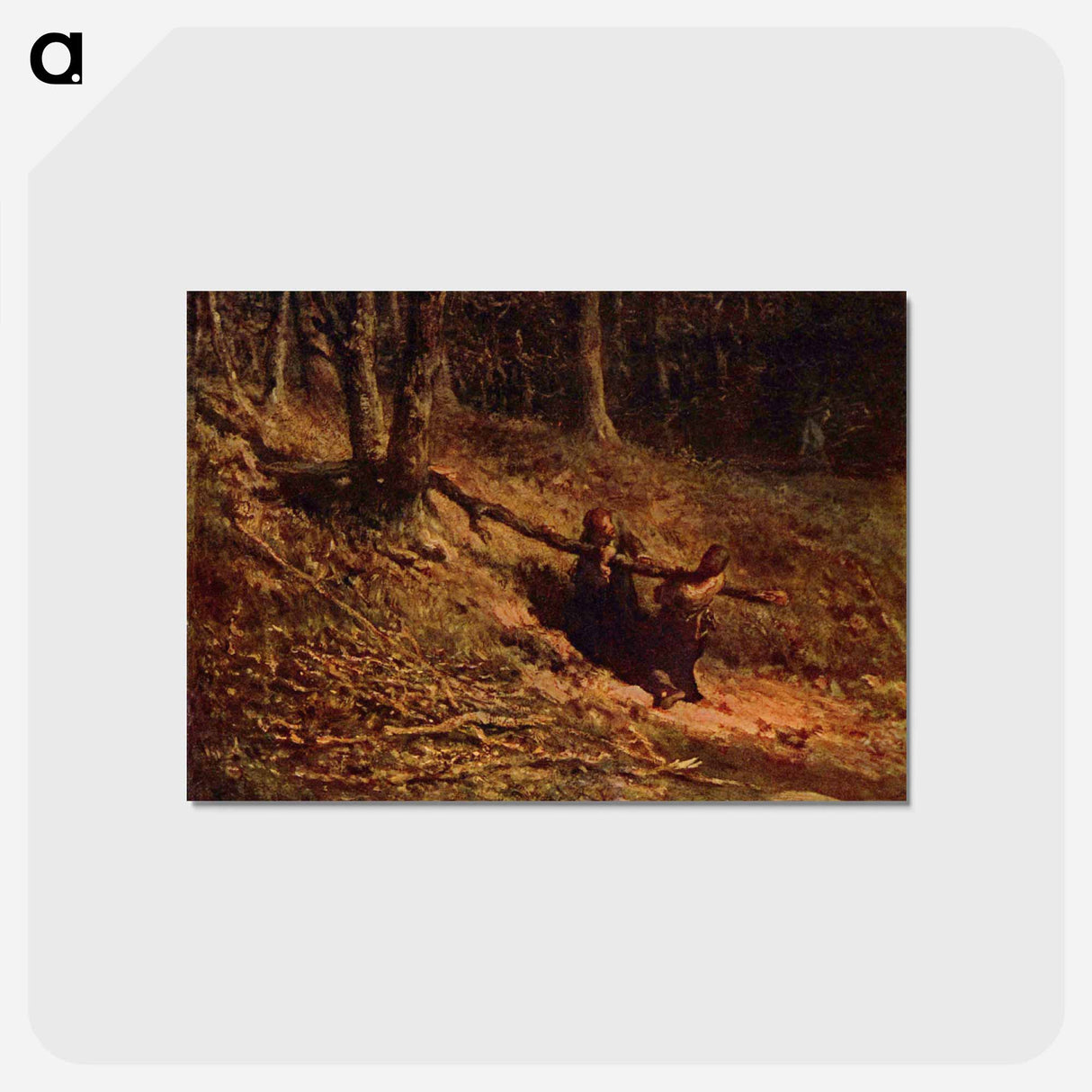 Brushwood collectors - ジャン フランソワ ミレー Postcard.