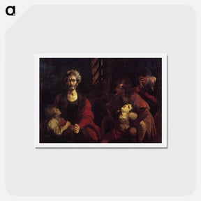 アートポストカード-Ugolino and His Children - ジョシュア レノルズ Postcard.