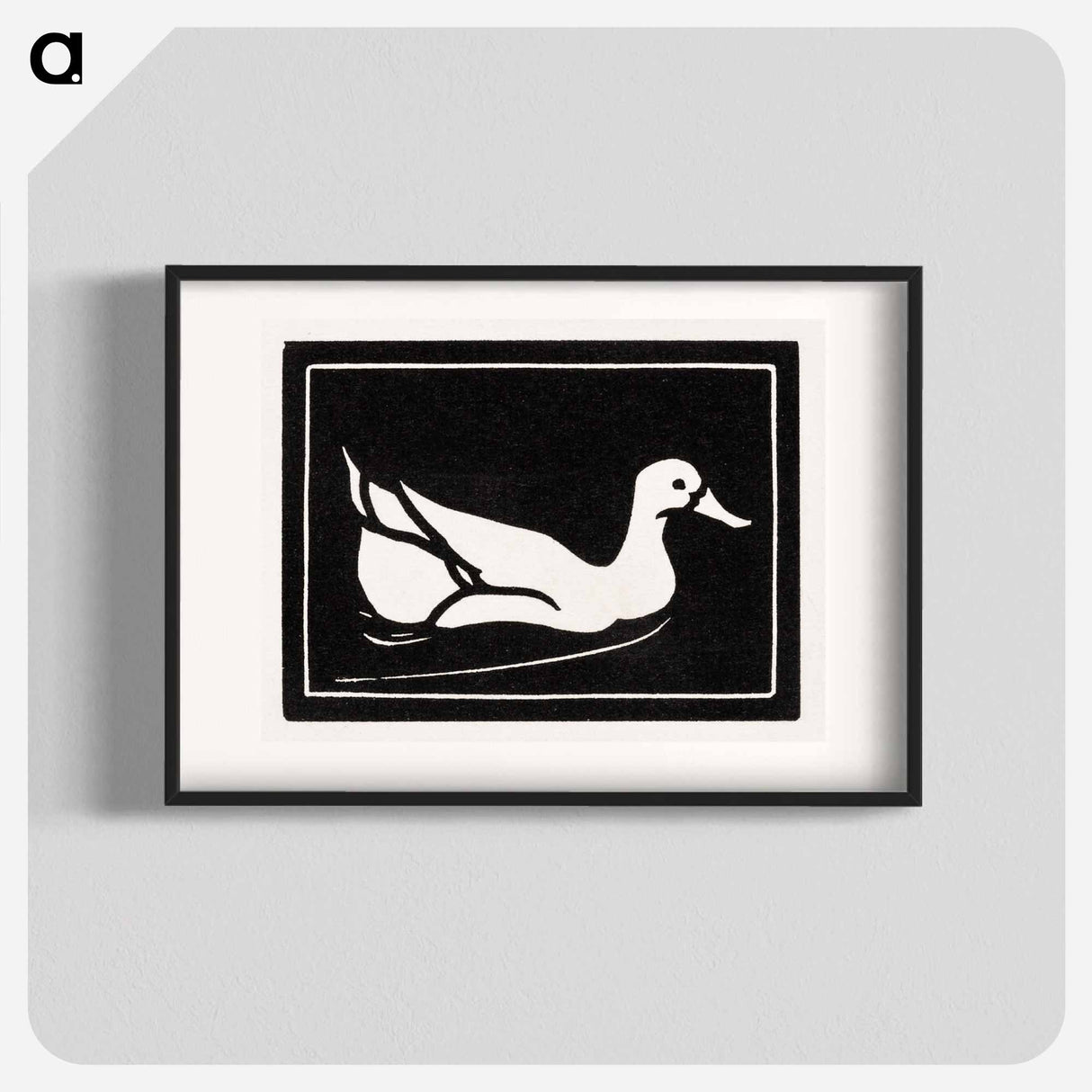 Swimming duck - Julie de Graag Poster.