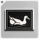 Swimming duck - Julie de Graag Canvas.