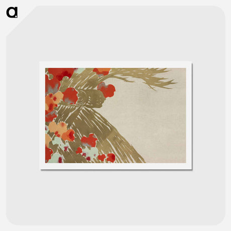 アートポストカード-Flowers from Momoyogusa–Flowers of a Hundred Generations - 神坂 雪佳 Postcard.