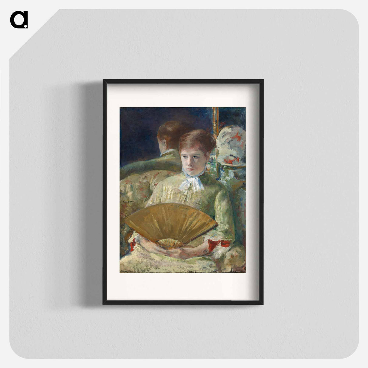 Woman with a Fan - メアリー カサット Poster.