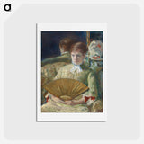 アートポストカード-Woman with a Fan - メアリー カサット Postcard.