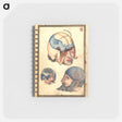 アートメモ帳-Three Heads with Flayed Scalps, Showing Cranium and Veins
 - 国立医学図書館 Memo.