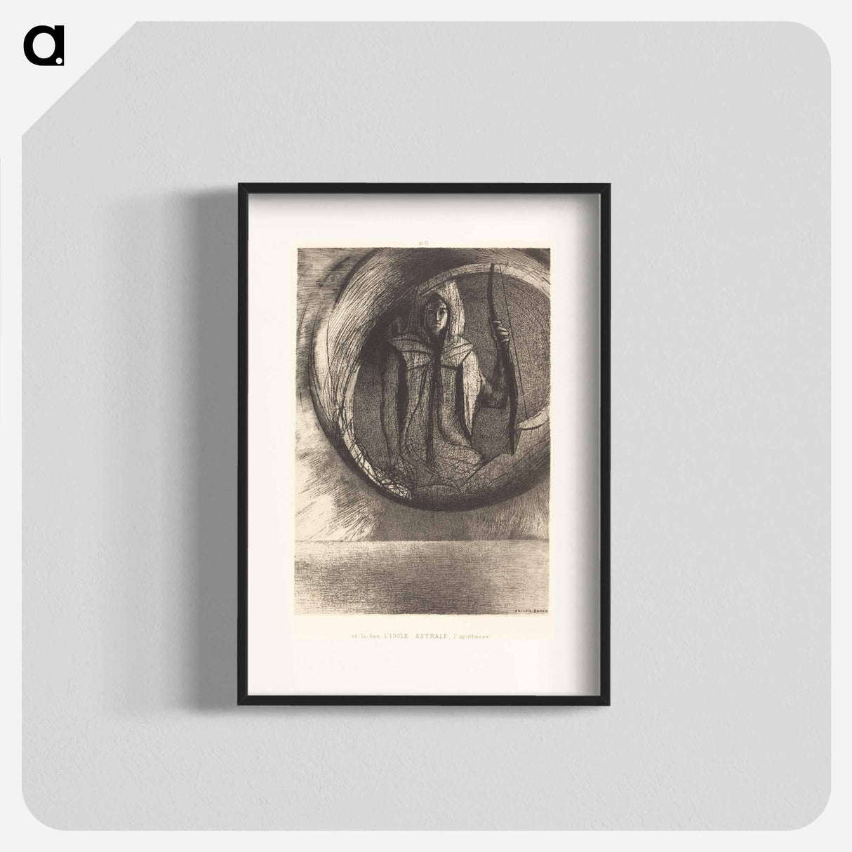 And the idol of the astrale, the apotheose - Odilon Redon Poster.