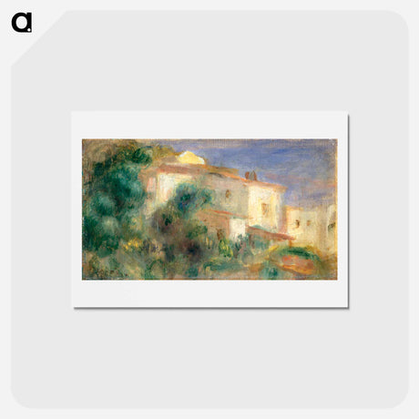アートポストカード-Maison de la Poste, Cagnes - ピエール オーギュスト ルノワール Postcard.