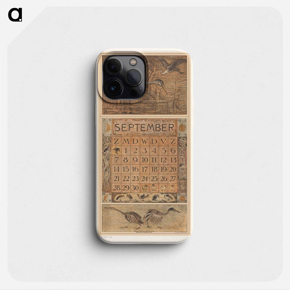 Calendar September Met Reigers - Theo Van Hoytema Phone Case.