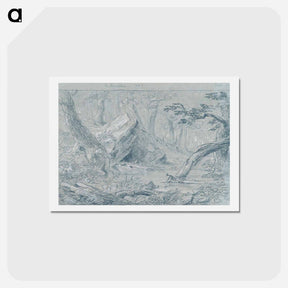 アートポストカード-The Fountain, No 10 The Wounded Indian Slaking His Death Thirst - トーマス コール Postcard.