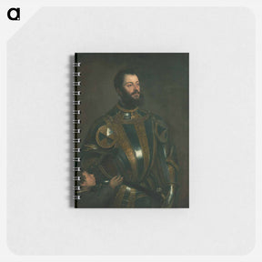 アートメモ帳-Portrait of Alfonso d`Avalos , in Armor with a Page - ティツィアーノ ヴェチェッリオ Memo.