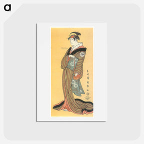 アートポストカード-Iwai Kiyotarō II as O-Sode, daughter of Futamiya - 東洲斎 写楽 Postcard.