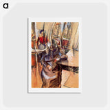 アートポストカード-Interior with Two Female Figures - ウンベルト ボッチョーニ  Postcard.