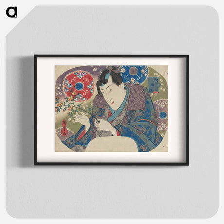 アートポスター-Mitsuuji with Mountain Roses
 - 歌川 国貞 Poster.