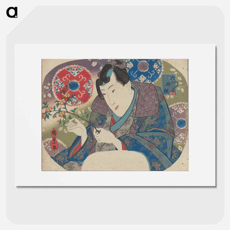 アートポスター-Mitsuuji with Mountain Roses
 - 歌川 国貞 Poster.