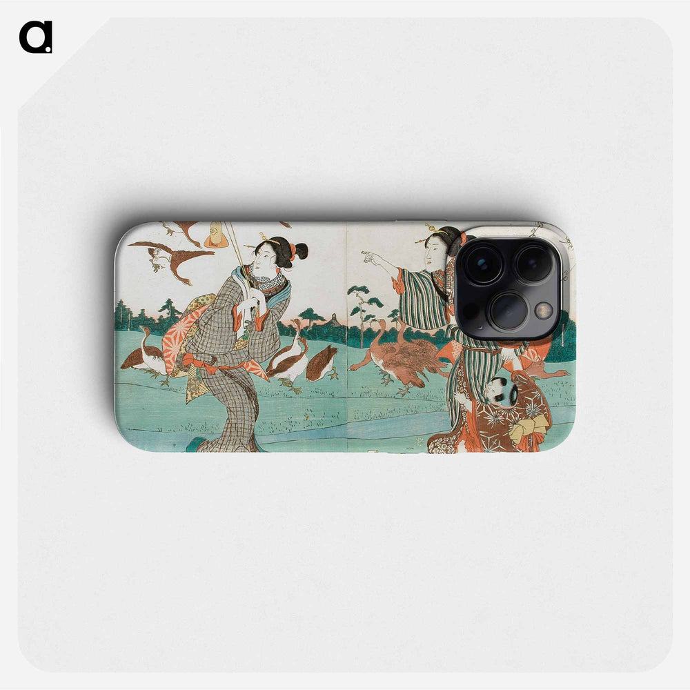 View of Yanagishima in Spring - 歌川 国芳 Phone Case.