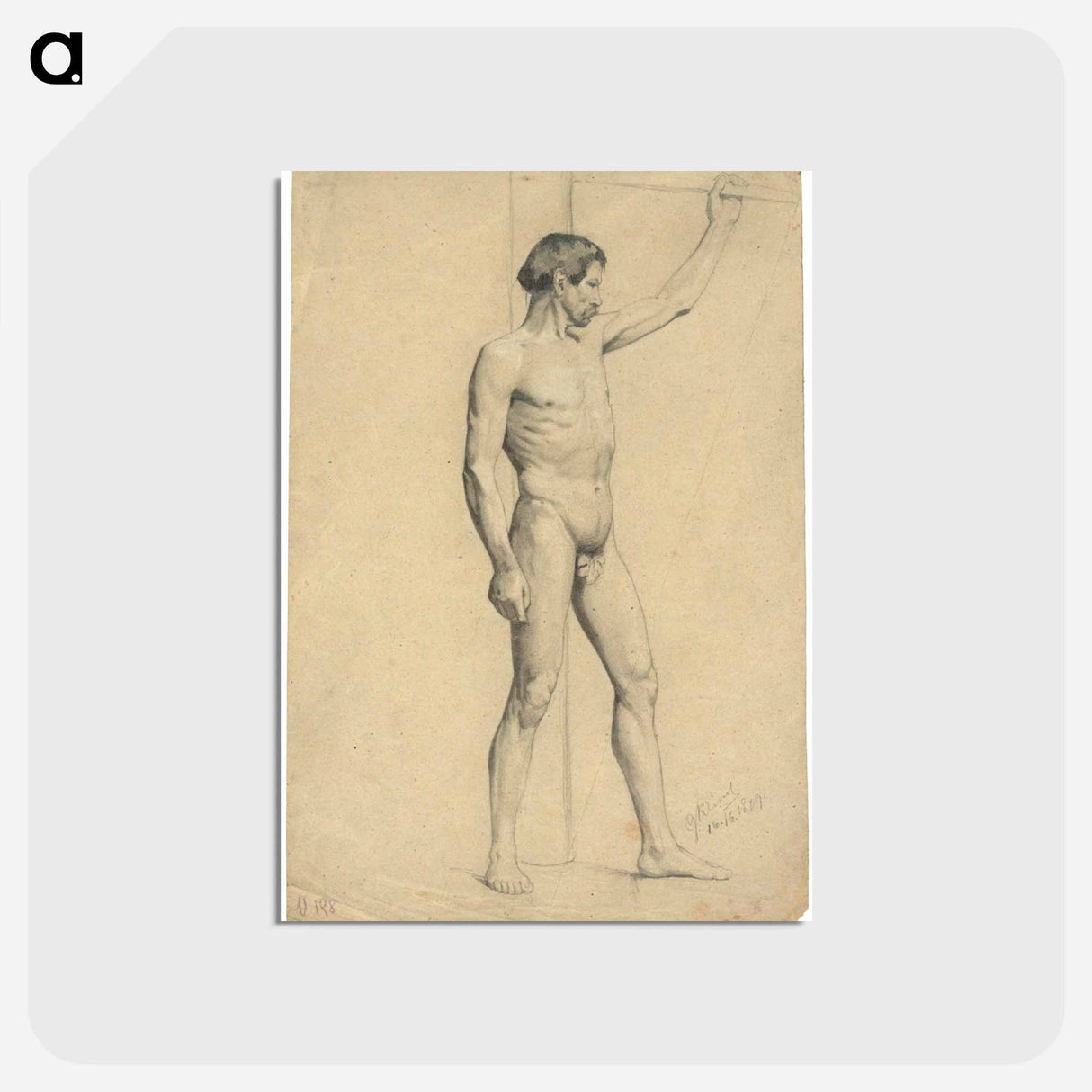 アートポストカード-Male Academy Nude
 - ウィーン博物館 Postcard.