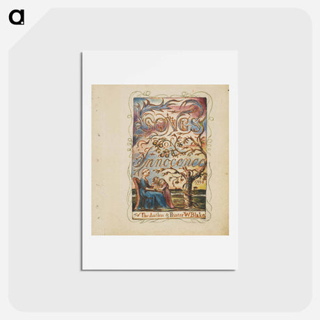 アートポストカード-Songs of Innocence: Title Page - ウィリアム ブレイク Postcard.