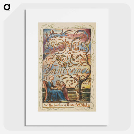 アートポスター-Songs of Innocence: Title Page - ウィリアム ブレイク Poster.