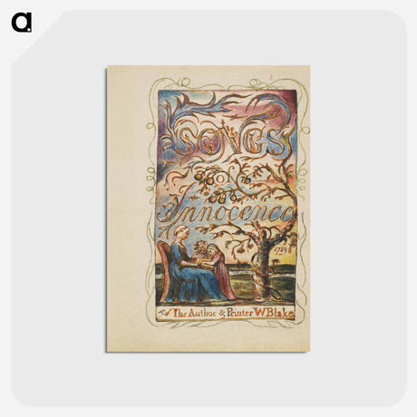 アートポストカード-Songs of Innocence: Title Page - ウィリアム ブレイク Postcard.