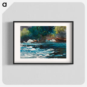 アートポスター-The Rapids, Hudson River, Adirondacks - ウィンスロー ホーマー Poster.